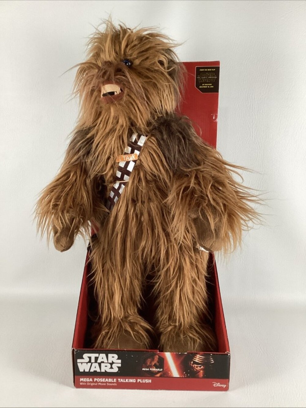 Star Wars Chewbacca Talking Plush Disney Mega Poseable Movie 24” Stuffed Toy New